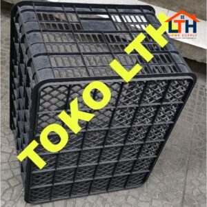 3-812-1.jpg CONTAINER KERANJANG INDUSTRI BOX WADAH SERBAGUNA KRAT LUBANG HITAM