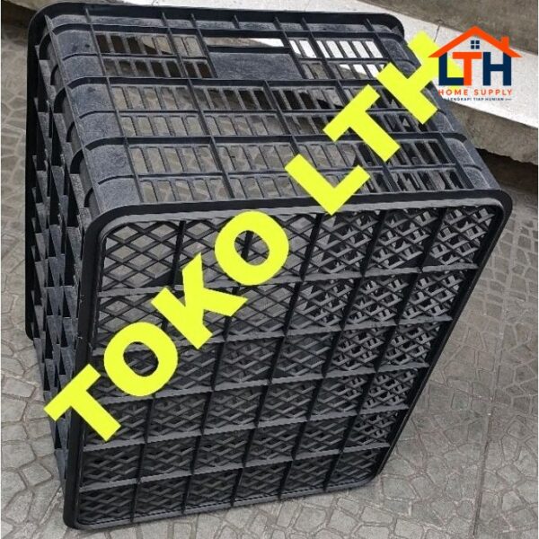 3-812-1.jpg CONTAINER KERANJANG INDUSTRI BOX WADAH SERBAGUNA KRAT LUBANG HITAM