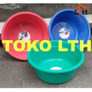 3-813-1.jpg BASKOM BULAT BUNDAR JOLANG TORRENTE 14" 20 " EMBER BAK CUCI PLASTIK ATARI 9837 9840 GREEN LEAF