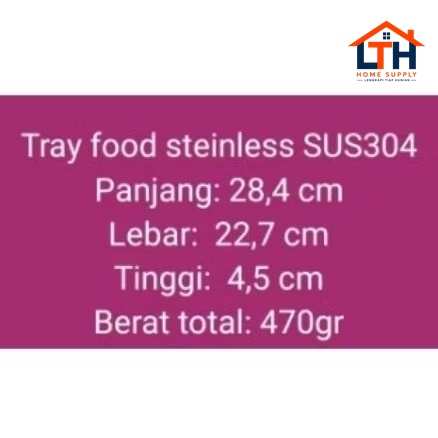 3-825-1.jpg FOOD TRAY STAINLESS SUS 304 KOTAK MAKANAN SEKAT 5 STAINLESS