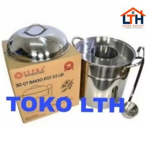 3-847-1.jpg PANCI DANDANG BAKSO SUPRA 30 QT STAINLESS STOCKPOT STEAMER BULENG BASO