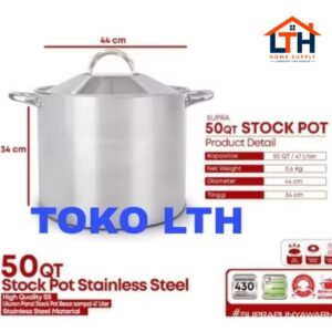 Panci Stockpot Stainless 50QT - Supra