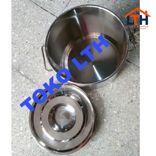 PANCI STOCKPOT STAINLESS 25 CM PANCI MASAK 12 LITER TINGGI DANDANG POLOS