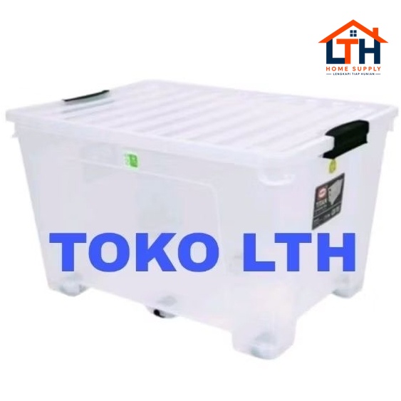 TITAN CB115 CONTAINER BOX RODA TRANSPARAN 115 LITER SHINPO SIP103 BENING KOTAK WADAH PENYIMPANAN CB 115 SIP 103