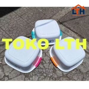 DELMORA 8719 BAK BASKOM SEGI PLASTIK GAGANG 10 LITER BASIN WADAH PERSEGI SERBAGUNA