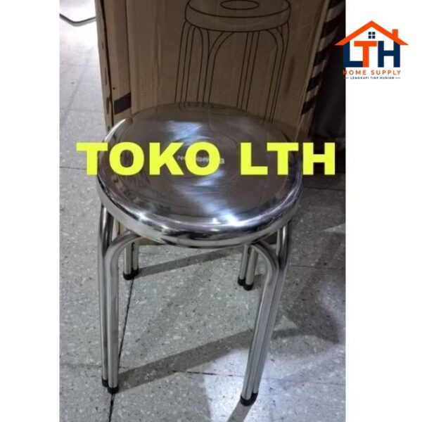 3-901-1.jpg BANGKU BASO KURSI TINGGI BULAT STAINLESS STEEL CHAIR STOOL