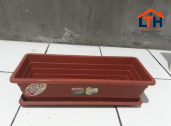 3-98-1.jpg POT BUNGA SEGI PANJANG TATAKAN TRIVETTO (M) LION STAR / POT BUNGA TANAMAN PLASTIK