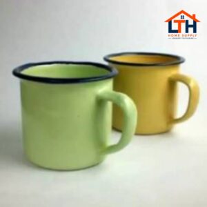 4-10-1.jpg PER 6 PCS CANGKIR KOPI SENG 7 CM POLOS ENAMEL PANCI KALENG GELAS JADUL RRT 7CM