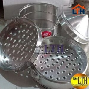 4-126-1.jpg KALAKAT SUSUN 3 ALUMUNIUM 35 CM / PANCI KUKUSAN DIMSUM BASO TAHU SS 3