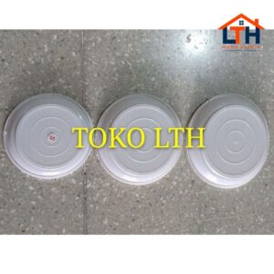 4-142-1.jpg TATAKAN POT BUNGA 25 CM PUTIH / ALAS POT TANAMAN 25 CM PUTIH PLASTIK