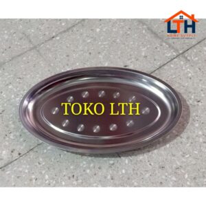 LODOR PIRING SAJI OVAL 30 40CM STAINLESS TEMPAT WADAH SAJI MAKANAN