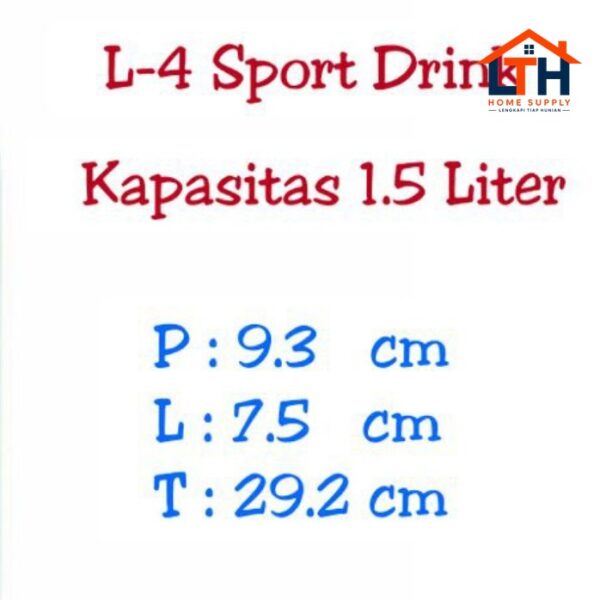 4-158-1.jpg BOTOL MINUM / SPORT DRINK 1.5 ltr / BOTOL AIR OLAHRAGA LION STAR L-4