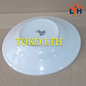 4-209-1.jpg PER 6 PCS PIRING MAKAN CEKUNG 9" KERAMIK LIST MAS PORSELEN BELING / PIRING PRASMANAN