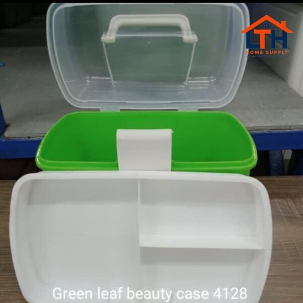 4-232-1.jpg KOTAK KOSMETIK MINDY 4128 GREEN LEAF / BEAUTY CASE / KOTAK JINJING