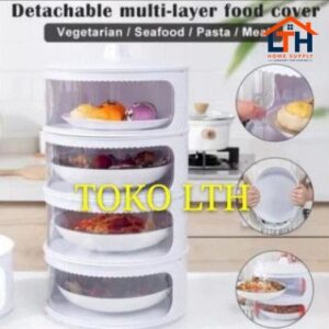 4-264-1.jpg TUDUNG SAJI SUSUN 4 RAK PENUTUP MAKANAN TINGKAT / FOOD COVER TEMPAT LAUK TUTUP MULTI LAYER