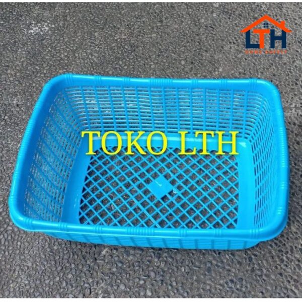 4-267-1.jpg KERANJANG RIGEN PAKAIAN BAJU LAUNDRY PLASTIK PERSEGI SERBAGUNA / BASKET KOTAK PENYIMPANAN