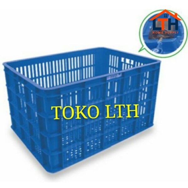 CONTAINER RODA 2233L KERANJANG LUBANG INDUSTRI SERBAGUNA 2233 L BOX BESAR GREEN LEAF