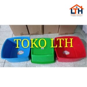 4-276-1.jpg BASKOM SEGI NO 33 BASIC HOME LION STAR PLASTIK BA-62 BA62 BAK WASKOM PERSEGI SERBAGUNA
