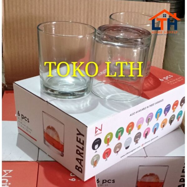 PER 6 PCS GELAS MINUM WINE JUS CAFE BIR WHISKY BARLEY PJ19-11 CITINOVA KACA BELING 325 ML