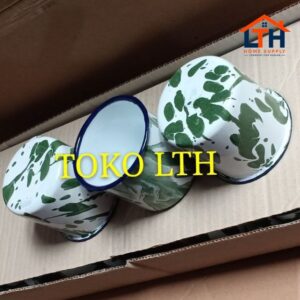 PER 6 PCS CANGKIR JADUL LURIK BLIRIK BLURIK / GELAS KALENG PANCI SENG ENAMEL