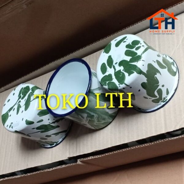 PER 6 PCS CANGKIR JADUL LURIK BLIRIK BLURIK / GELAS KALENG PANCI SENG ENAMEL