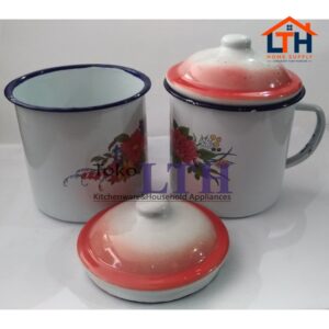 CANGKIR JADUL / MUG JADUL / CANGKIR ENAMEL / CANGKIR KALENG / CANGKIR MUG ENAMEL+TUTUP