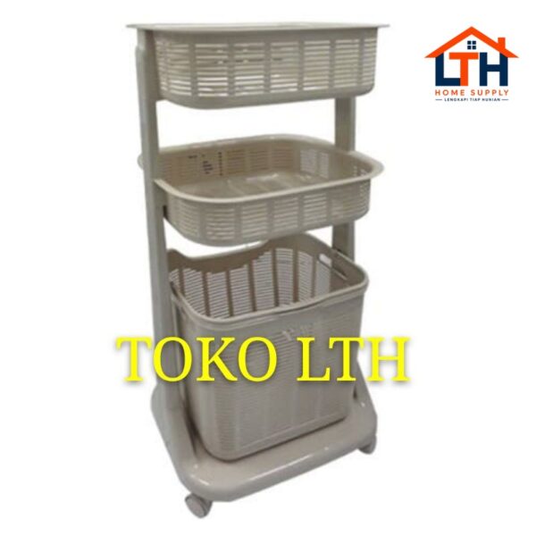 4-336-1.jpg KERANJANG RAK BAJU CUCIAN KOTOR SUSUN 3 RODA SERBAGUNA LAUNDRY BASKET SHERLENT 6900 HOMMY