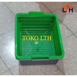 BAK ABU SILVER / BASKOM SEGI PLASTIK / BAK PASIR HIDROPONIK KOTORAN KUCING