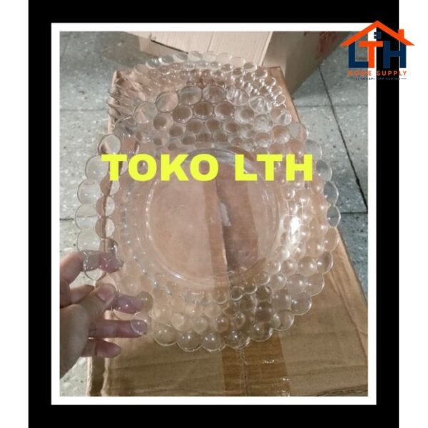 4-366-1.jpg 12 PCS PIRING MAKAN 9 INCH KACA BELING BENING TRANSPARAN 9" DURALEK