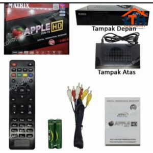 4-368-1.jpg SET TOP BOX STB DIGITAL MATRIX APPLE MERAH HD DVB-T2 RECEIVER