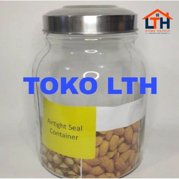 4-402-1.jpg TOPLES KACA KERUPUK MANISE 2 SEAL 9.5 LTR DLX GLASS JAR CANISTER POLOS
