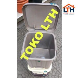 TEMPAT SAMPAH INJAK SEGI 5 LTR SILVA GREEN LEAF 2016 GL KOTAK SAMPAH PERSEGI MOTIF ROTAN