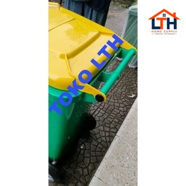 TEMPAT SAMPAH SEGI 100 LITER RODA 9955 DUSTBIN ECO ATARI GREEN LEAF