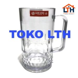 4-426-1.jpg 3 PCS GELAS GAGANG AKRILIK MIKA 450 ML LION STAR FRESCO GL87 CANGKIR GLASS BIR TEH KOPI GL 87 LS