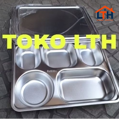 4-447-1.jpg FOOD TRAY STAINLESS SUS 304 KOTAK MAKANAN SEKAT 5 STAINLESS