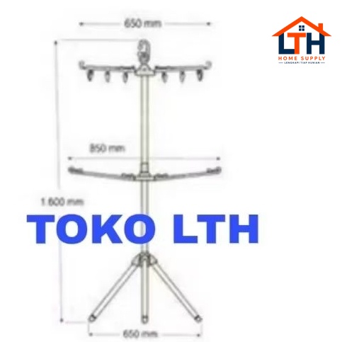 Jemuran Baju Tingkat Tripod Laundry Hanger GB30 - Lion Star