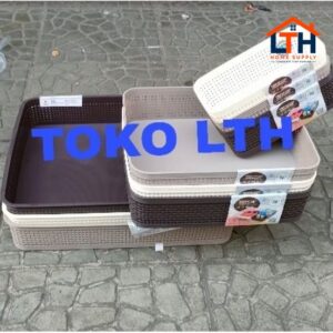 4-460-1.jpg 762 KERANJANG BOX KOTAK WADAH LACI ORGANIZER 762 WILLOW GREEN LEAF MULTIFUNGSI