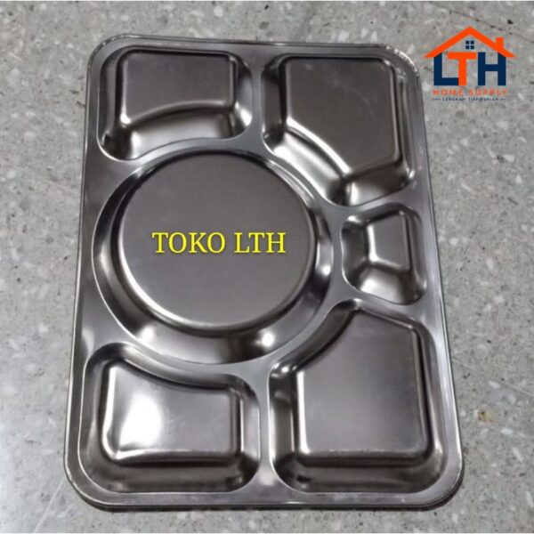 FOOD TRAY STAINLESS / NAMPAN SEKAT / KOTAK MAKAN / TEMPAT MAKAN