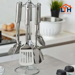 KITCHEN TOOL SET STAINLESS STEEL 7 PCS+RAK HOME PRO / PERALATAN DAPUR