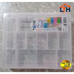 4-91-1.jpg KOTAK PERKAKAS REIKO 1416 SEKAT 14 GREEN LEAF / KOTAK SERBAGUNA / BOX