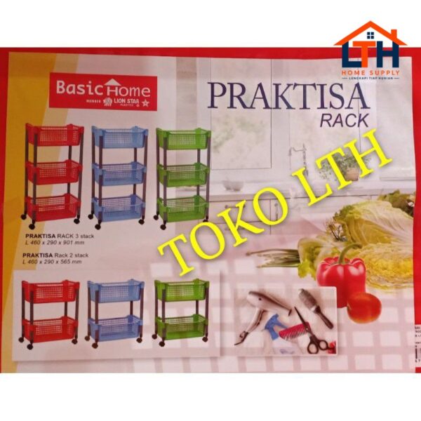 5-117-1.jpg RAK SERBAGUNA SUSUN 3 RODA / RAK DAPUR / KERANJANG SUSUN / RAK DOKUMEN PRAKTISI LION STAR