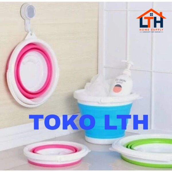 EMBER LIPAT PORTABLE 10 LITER WATER BUCKET FOLDABLE 10L BASKOM TINGGI