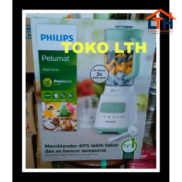 5-175-1.jpg BLENDER PHILIPS KACA GLASS GELAS 2L 5000 SERIES HR2222 HR 2222 GARANSI RESMI