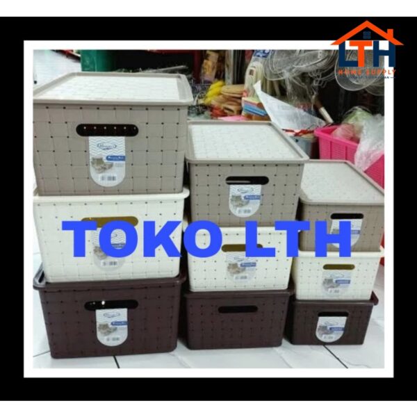 5-187-1.jpg LUGANO 9250 DT HAWAII SMALL KERANJANG KOTAK BOX TUTUP SERBAGUNA BOX PARCEL