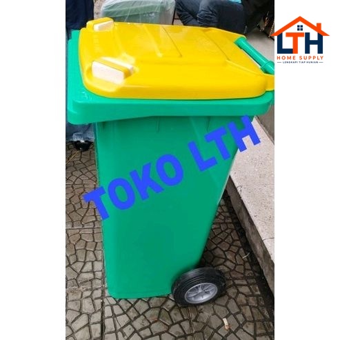 5-188-1.jpg TEMPAT SAMPAH SEGI 100 LITER RODA 9955 DUSTBIN ECO ATARI GREEN LEAF