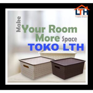 5-190-1.jpg LUGANO 9252 DT HAWAII LARGE KERANJANG KOTAK BOX TUTUP SERBAGUNA CONTAINER BOX PARCEL