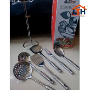KITCHEN TOOL SET STAINLESS STEEL 7 PCS+RAK HOME PRO / PERALATAN DAPUR