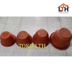 5-55-1.jpg POT PLASTIK 25 CM COKLAT 806 / POT TANAMAN / POT BUNGA