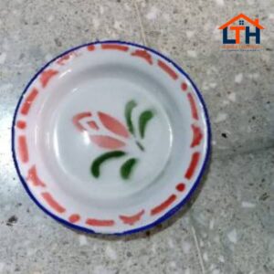 5-90-1.jpg (PER 6 PCS) PIRING PISIN JADUL 14 CM ENAMEL KALENG SENG KEMBANG PANCI RRT 14CM