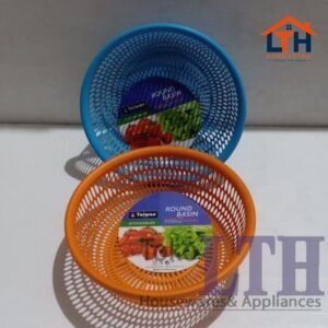 5-96-1.jpg KERANJANG BUAH SERBAGUNA/ BASKOM BULAT CUCI SAYUR LUBANG/ TEMPAT BUAH